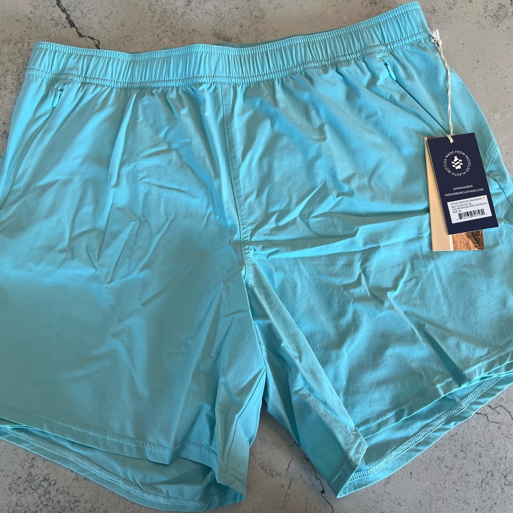 Fair Harbor Aqua Blue Corliss Shorts